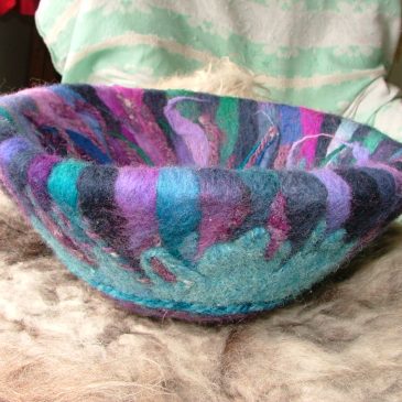 Purple Felted Bowl