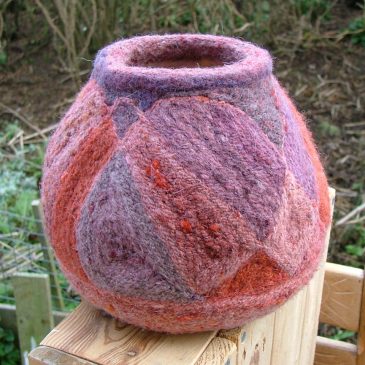 Felted Bowl – Pinks