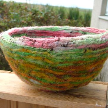 Felted Bowl – Greens